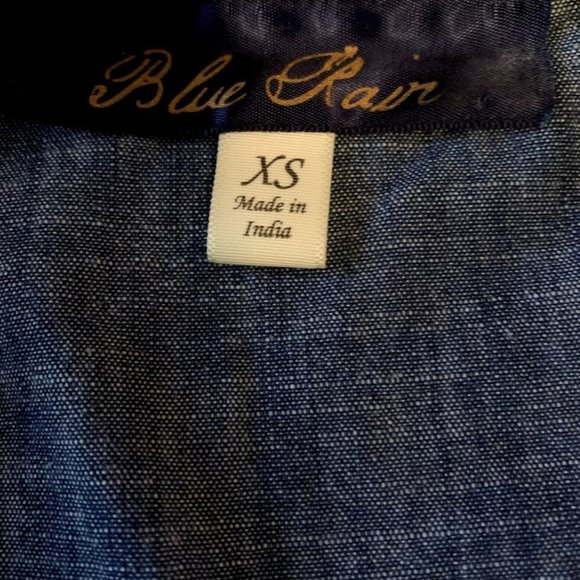 Francesca's Collection Chambray Wrap Crop Top - Picture 12 of 12